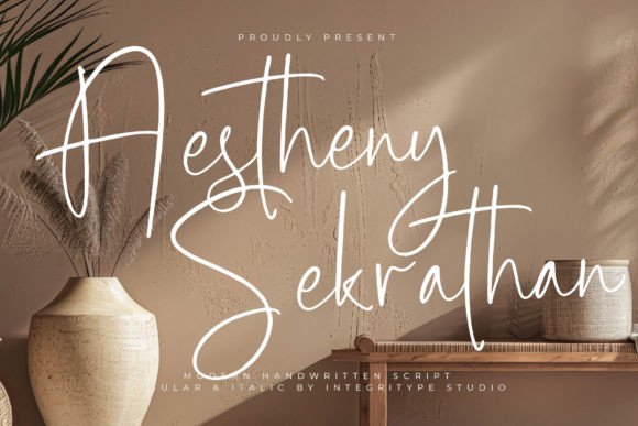 Aestheny Sekrathan: A Handwritten Font That Makes Your Brand Feel Human