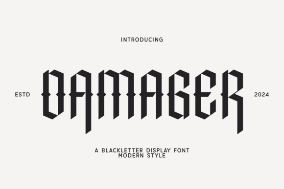 Damager: A Bold Blackletter Font That Elevates Real Branding