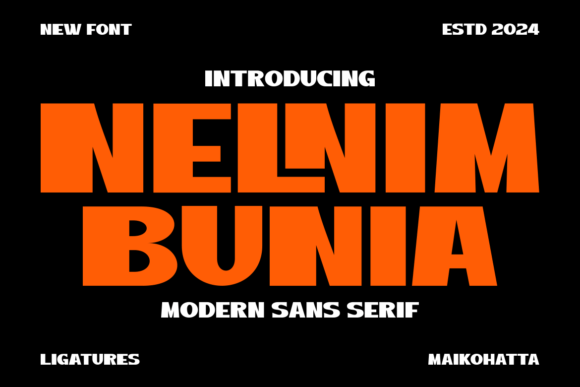 Nelnim Bunia: A Modern Sans Serif for Digital Clarity