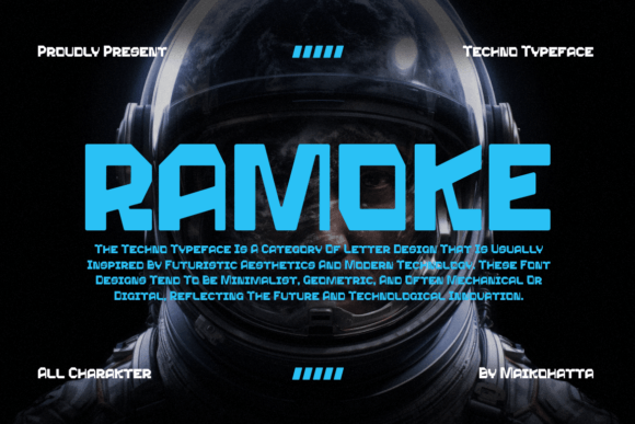 Ramoke: A Futuristic Techno Typeface for Scroll-Stopping Campaigns