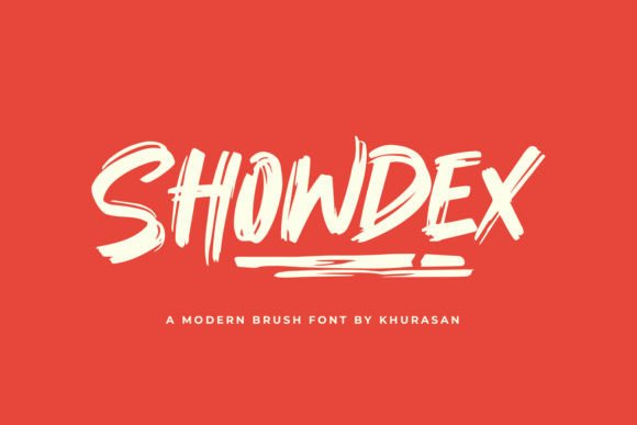 Showdex: A Quirky Brush Font That Feels Like Hand-Drawn Charm