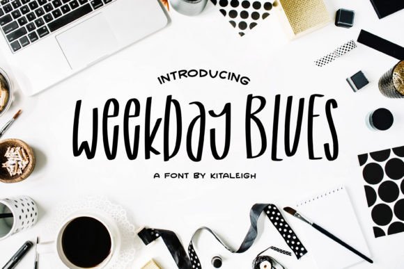Weekday Blues: A Playful Handwritten Font for Digital Branding